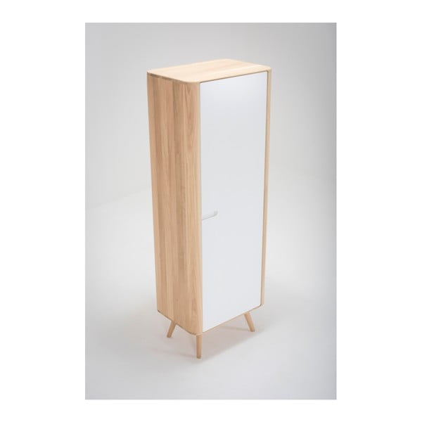 Šatníková skriňa s konštrukciou z masívneho dubového dreva Gazzda, šírka 60 cm-image-4