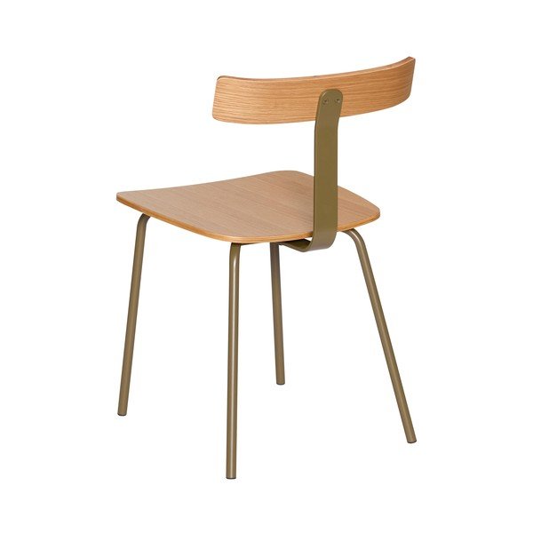 Zelená/v prírodnej farbe kovová stohovateľná jedálenská stolička Hock – Hübsch-image-4