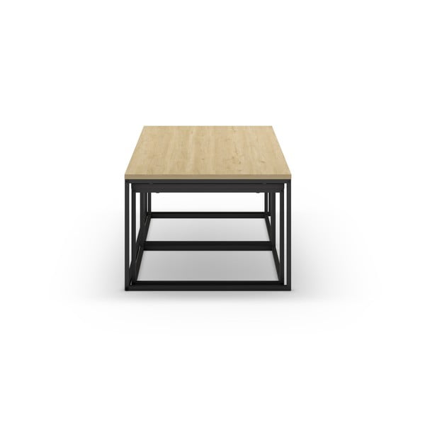 Konferenčné stolíky v súprave 3 ks v sivo-prírodnej farbe 60x110 cm Camelia – Marckeric-image-3