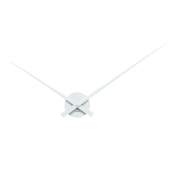 Biele hodiny Karlsson Little Big Time, ⌀ 9 cm