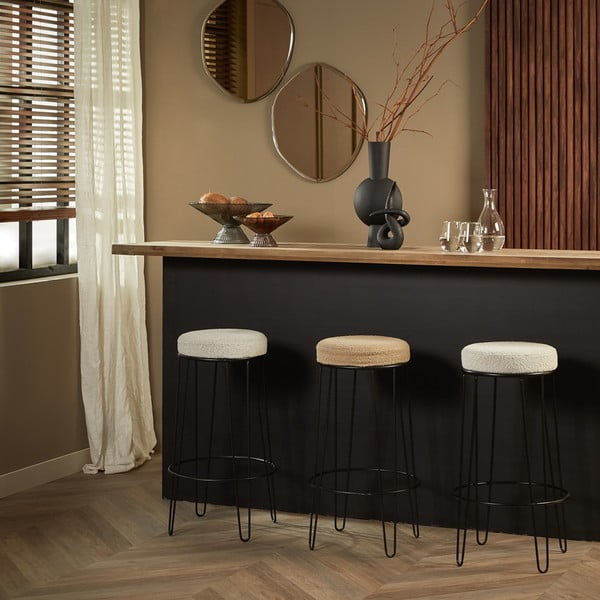 Biela čalúnená barová stolička (výška sedadla 73 cm) Alice – Light & Living-image-4