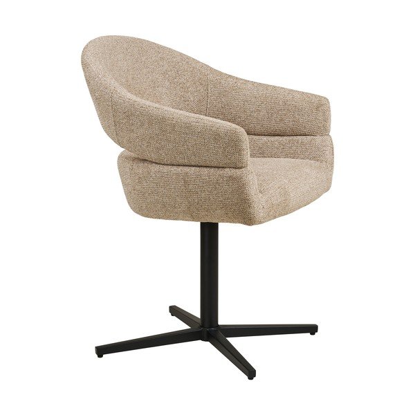 Béžové čalúnené jedálenské kreslo s podrúčkami Dover – House Nordic-image-3