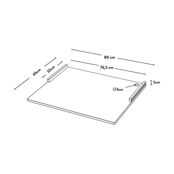 Tmavozelená komponenta - písací stôl 80x5 cm Dakota – Tenzo-image-4