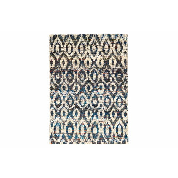 Ručne tkaný koberec Ikat H7 Blue, 120x180 cm