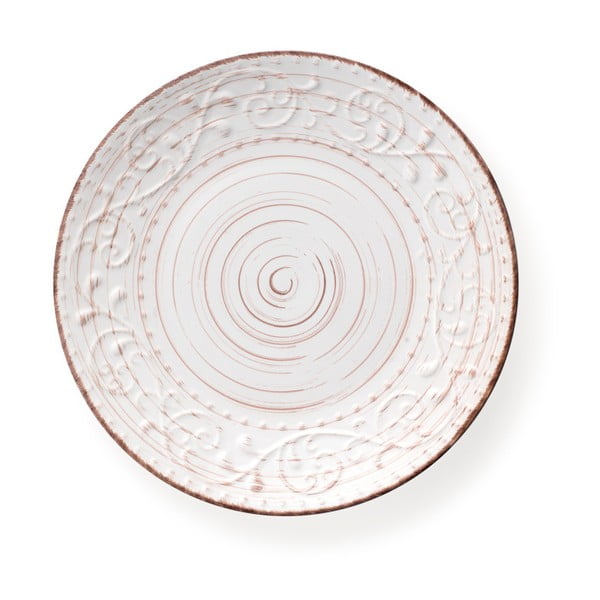 Biely tanier z kameniny Brandani Serendipity, ⌀ 27,5 cm