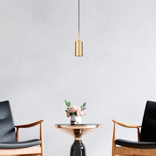 Závesné svietidlo v zlatej farbe Squid Lighting Geo, výška 124 cm-image-2