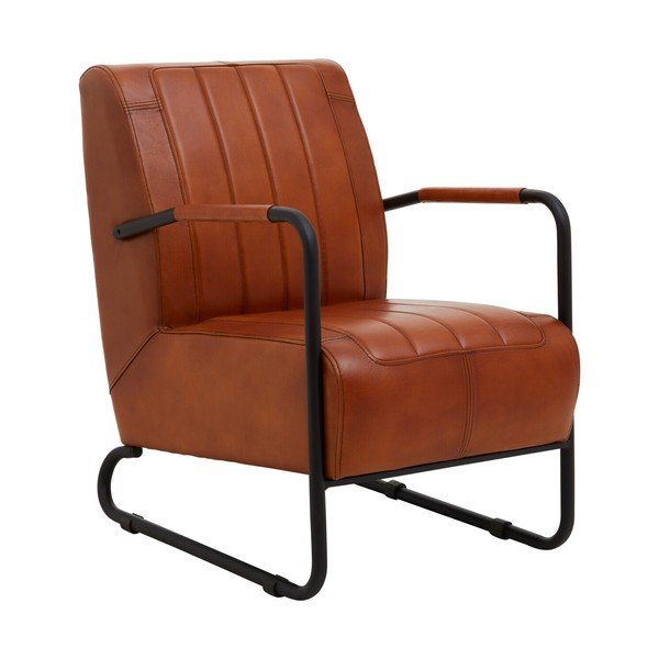 Hnedé kožené kreslo Buffalo – Premier Housewares
