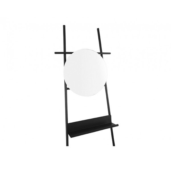 Čierny dekoratívny vešiak so zrkadlom Leitmotiv Glint-image-2