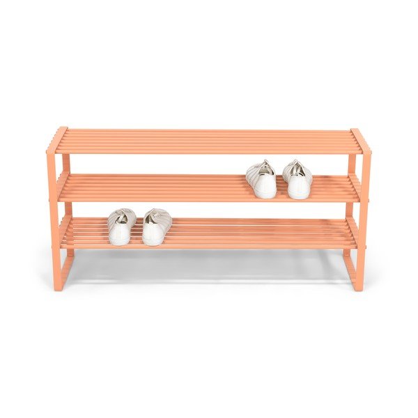 Oceľová skrinka na topánky v lososovej farbe 100x48,5x29 cm Rex – Spinder Design-image-2