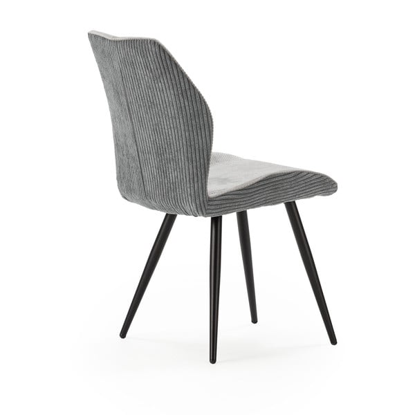 Svetlosivé menčestrové jedálenské stoličky v súprave 2 ks Adaya – Marckeric-image-4