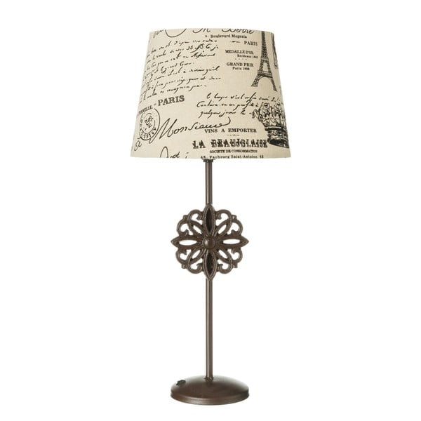 Čierno-krémová stolová lampa Ixia Postal Card II, 21 x 48 cm