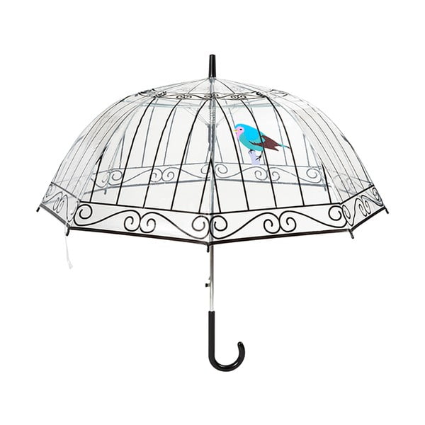 Transparentný dáždnik Birdcage, ⌀ 84 cm