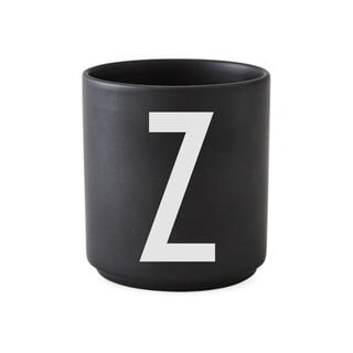 Čierny porcelánový hrnček Design Letters Alphabet Z, 250 ml