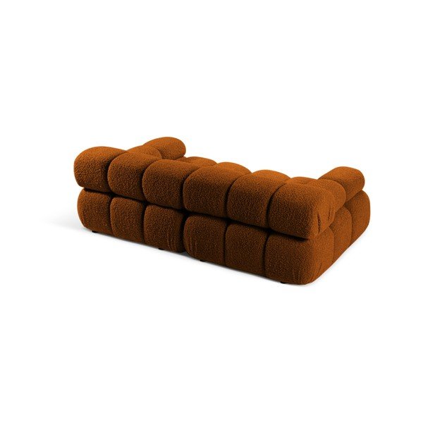 Pohovka z textílie buklé v terakotovej farbe 188 cm – Micadoni -image-2