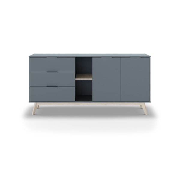 Komoda sivozelená 165x80x40 cm Pisco – Marckeric