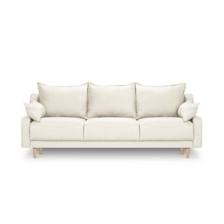 Krémovobiela rozkladacia pohovka s úložným priestorom Mazzini Sofas Freesia