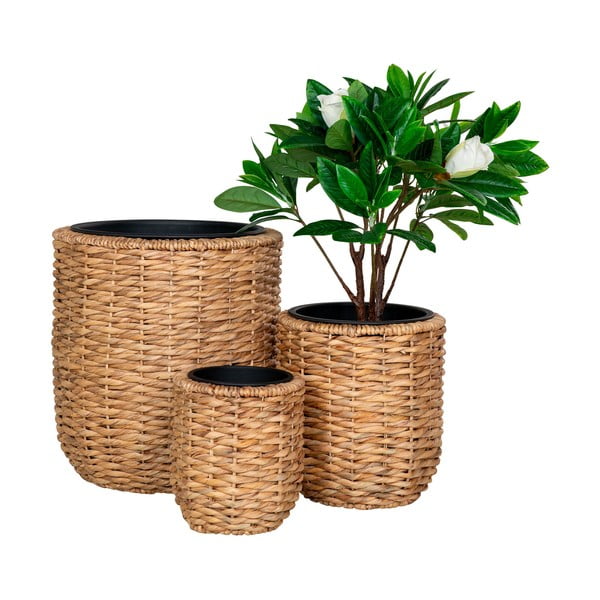 Kvetináče z vodného hyacintu v súprave 3 ks ø 49 cm Hanoi – House Nordic-image-2