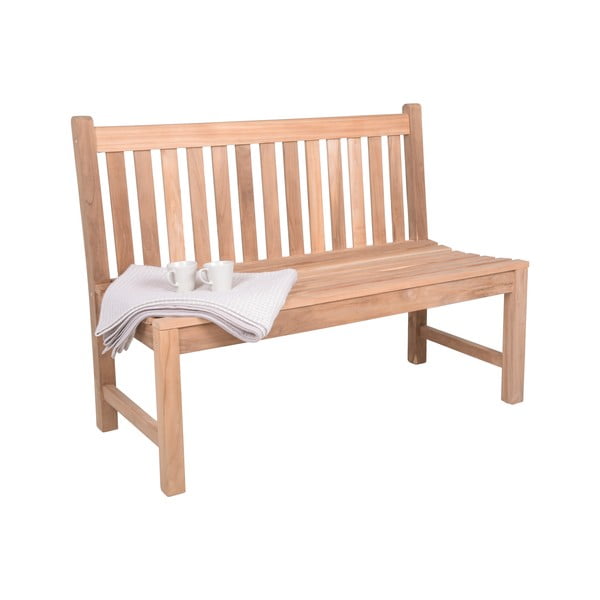 Drevená záhradná lavica v prírodnej farbe Solo – Garden Pleasure-image-2