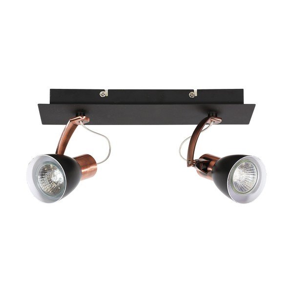Stropné svietidlo s kovovým tienidlom v čierno-medenej farbe 8x30 cm Markus – Candellux Lighting
