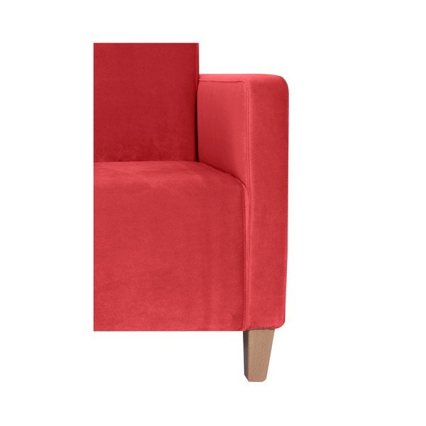 Červené kreslo Max Winzer Milla Velvet-image-4