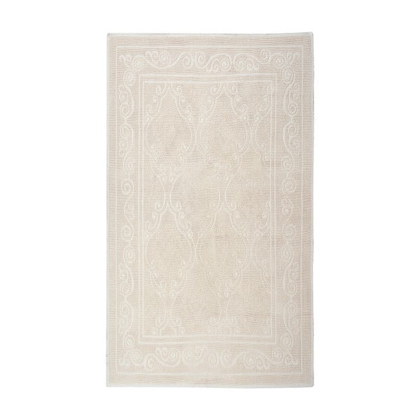 Krémový bavlnený koberec Floorist Omanli, 80 × 300 cm
