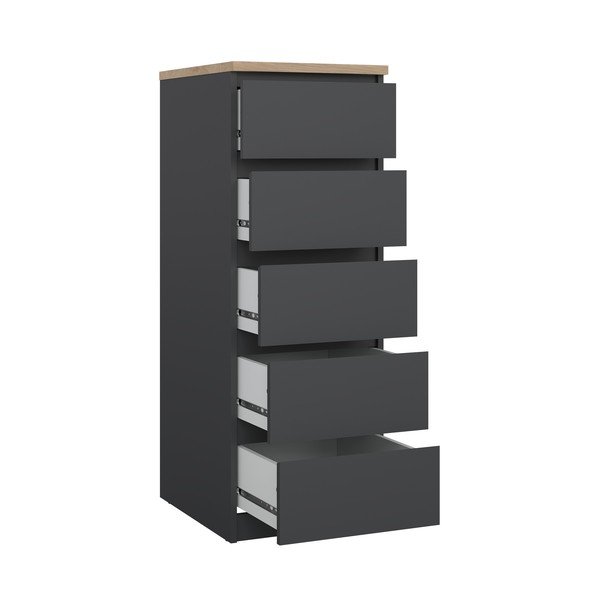 Tmavosivá komoda 40x111x50 cm Naia – Tvilum-image-3