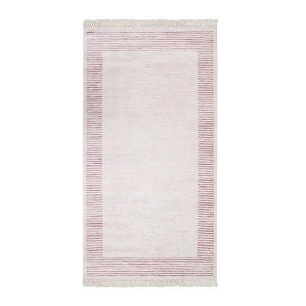 Ružový zamatový koberec Deri Dijital, 160 × 230 cm