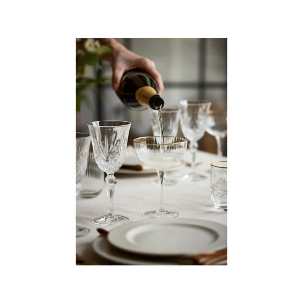 Súprava 4 koktailových pohárov s okrajom v zlatej farbe Lyngby Glas Palermo, 315 ml-image-3