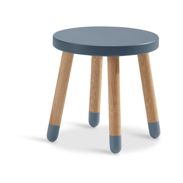 Modrá detská stolička Flexa Dots, ø 30 cm