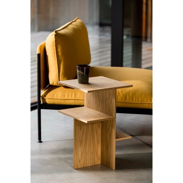 Nočný stolík v dekore duba s poličkami v prírodnej farbe Atik – noo.ma-image-1