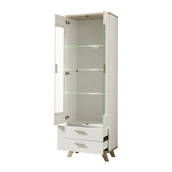 Biela vysoká vitrína Germania Oslo-image-1