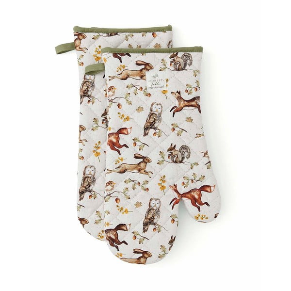 Bavlnené kuchynské rukavice v súprave 2 ks Forest Fable – Cooksmart ®