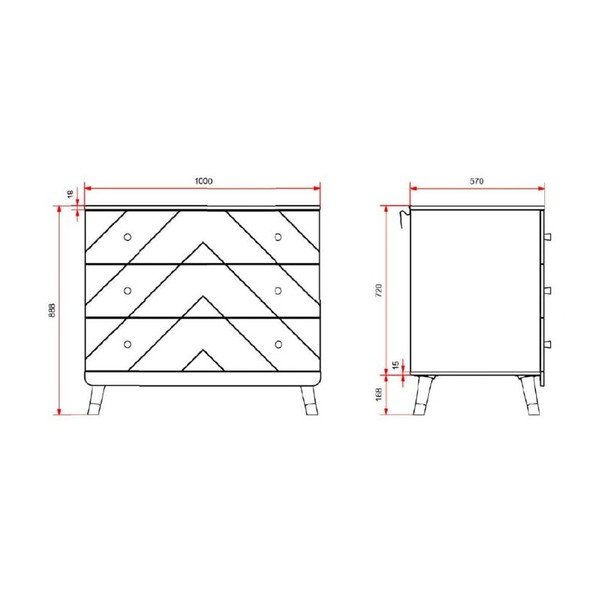Biela detská komoda s prebaľovacím pultom 100x100x74 cm Billy – Vipack-image-2