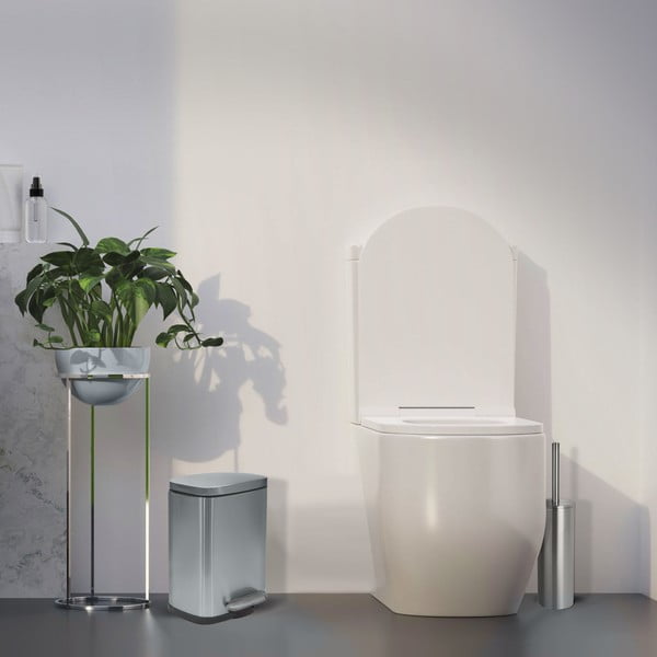 Nášľapný oceľový odpadkový kôš v matne striebornej farbe 5 l Akira – Spirella-image-4