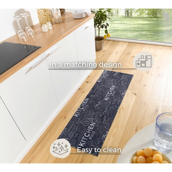 Čierny koberec behúň 50x150 cm Wild Kitchen Board – Hanse Home-image-3