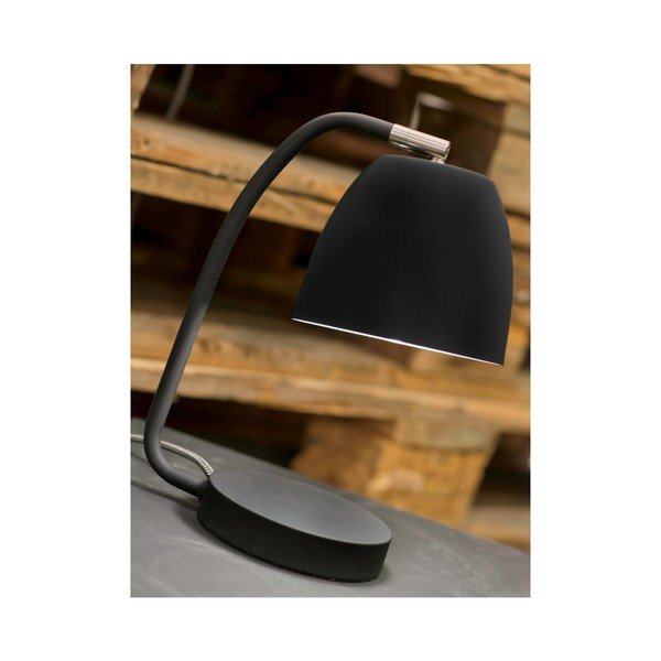 Čierna stolová lampa s kovovým tienidlom (výška 28 cm) Newport – it's about RoMi-image-4