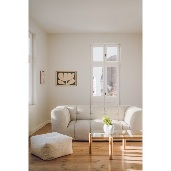 Konferenčný stolík so sklenenou doskou v prírodnej farbe 55x105 cm Kob – noo.ma-image-2