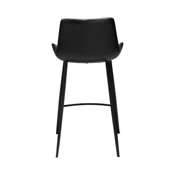 Čierna barová stolička z imitácie kože DAN–FORM Denmark Hype, výška 91 cm-image-4