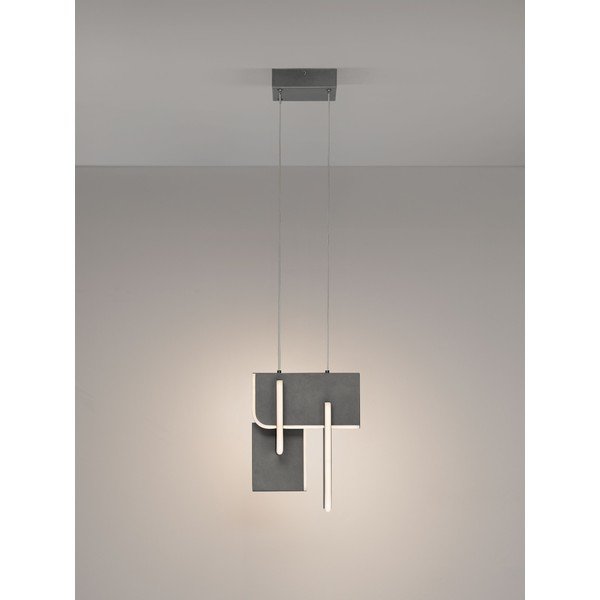 Svetlosivé kovové LED závesné svietidlo so stmievačom Totem – Nova Luce-image-3