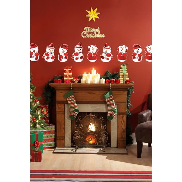 Sada 11 vianočných samolepiek Ambiance Snowmen-image-4