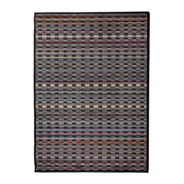 Sivý vysokoodolný koberec Floorita Optical Duro, 140 x 195 cm