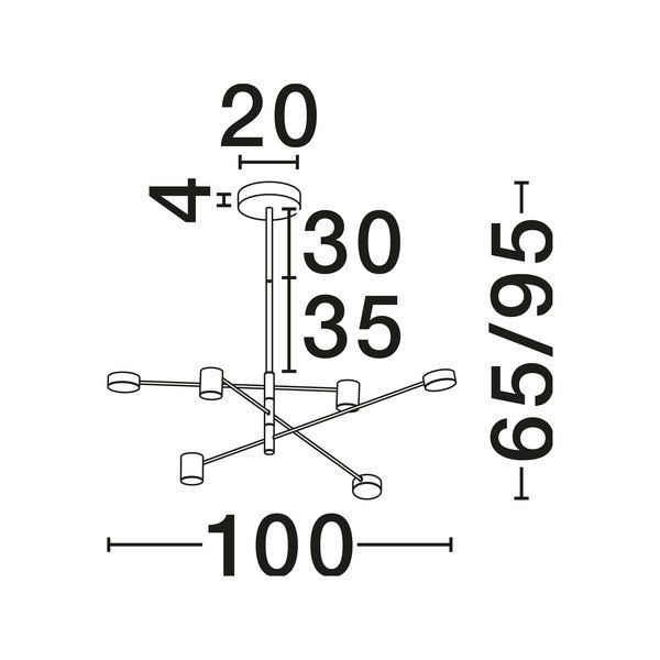 Čierne hliníkové LED závesné svietidlo so stmievačom s tienidlom z akrylového skla ø 100 cm Nordik – Nova Luce-image-3