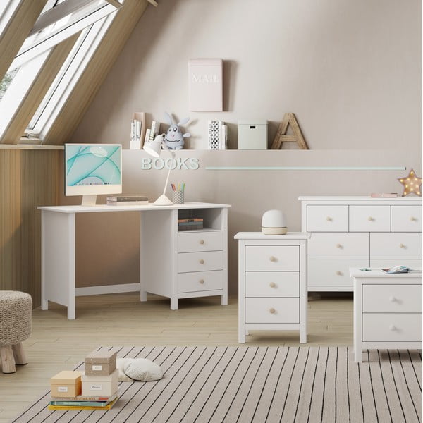 Detský písací stôl z borovicového dreva 54x120 cm Max - Marckeric-image-1