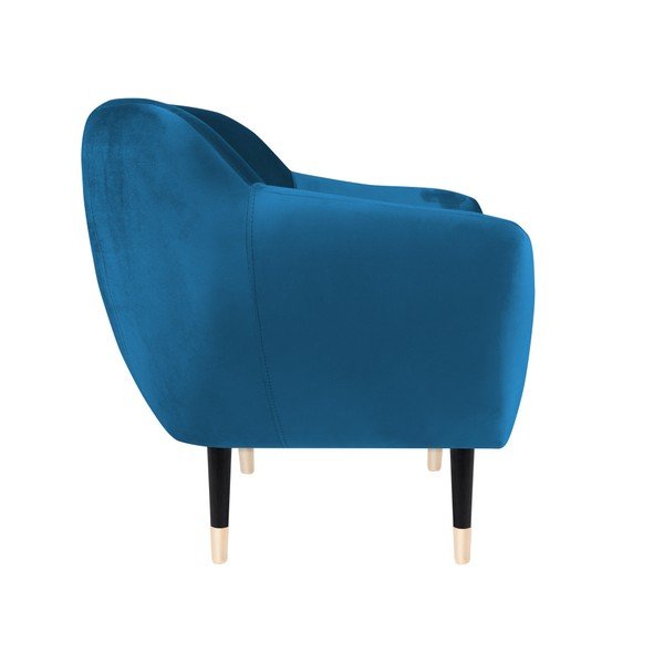 Modré kreslo s čiernymi nohami Mazzini Sofas Amelie-image-3