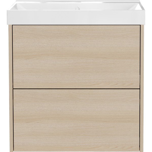 Závesná skrinka pod umývadlo v dekore duba v prírodnej farbe 61x65 cm Bodera – Germania-image-3