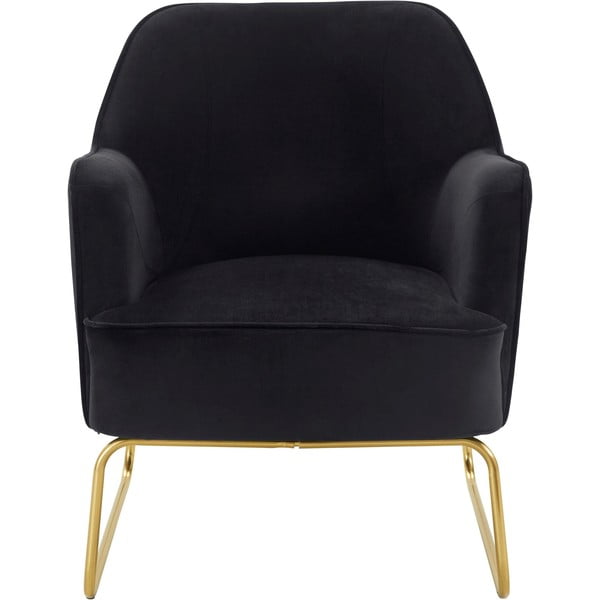 Čierne zamatové kreslo Joshua - Støraa-image-1