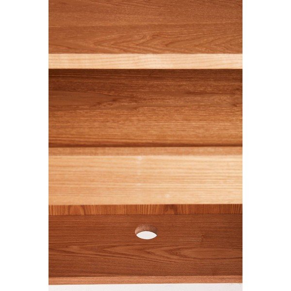 Skrinka v dekore jaseňa s otvorom pre káble v prírodnej farbe 100x140x45 cm Sion – Jotex-image-3
