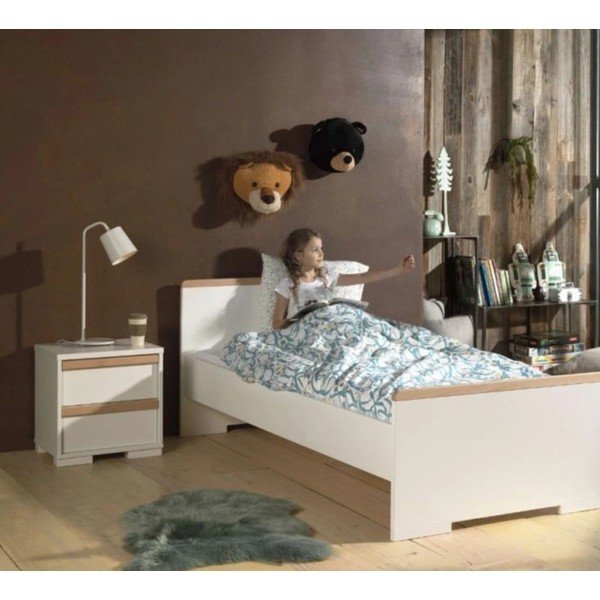 Biely detský nočný stolík London – Vipack-image-1