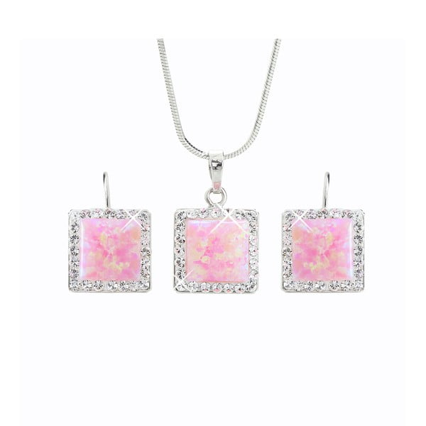 Set náušnic a náhrdelníka Laura Bruni Pink Dream