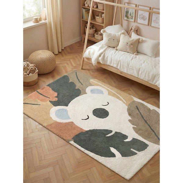 Krémovobiely prateľný/ručne tkaný bavlnený detský koberec 140x200 cm Snuggle Rio – Hanse Home-image-1